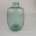 Återvinn gröna glasvaser dekorativa moderna vaser bordsskiva
